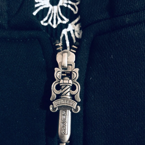 SOLD- Chrome Hearts fleurs de lis zip-up Hoodie - Picture 4 of 14